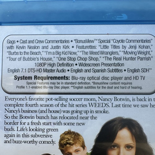 Weeds Season 4 Blu-Ray like new with subtitles