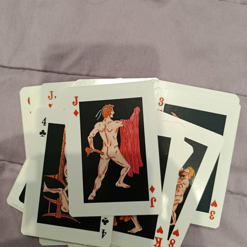 Greek Ancient Lovers playing cards set like new, 54 cards