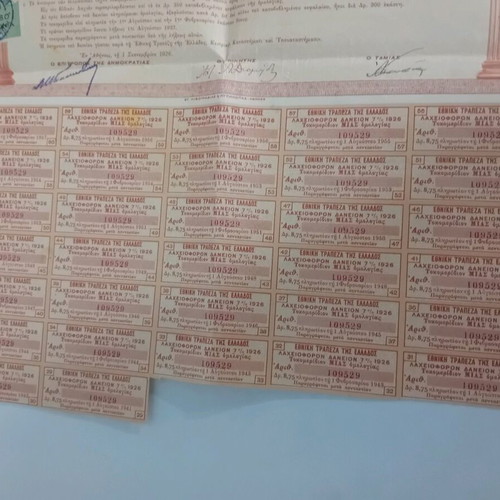 Share 1926 National Bank of Greece used