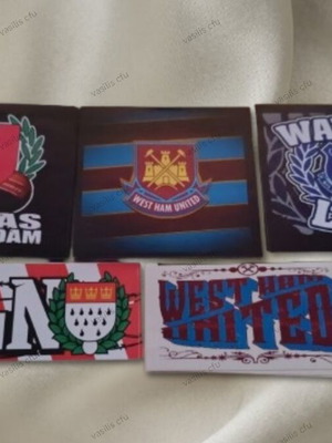 Football stickers used, pack of 6