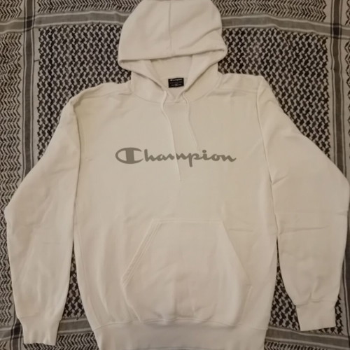 Champion men's casual hoodie new, white, size M
