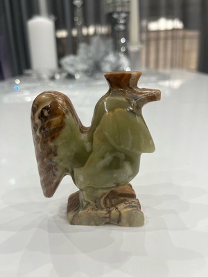 Decorative rooster figure like new, onyx