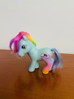 My Little Pony Rainbow Dash figure used, Hasbro 2005 G3 vintage