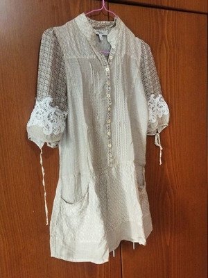 Shirt size S like new, beige