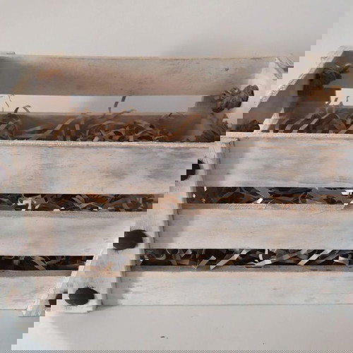 Ξύλινο διακοσμητικό καφάσι μεταχειρισμένο με χερούλια σχοινί