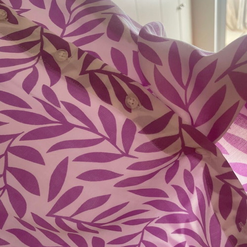Nisw shirt dress violet with white floral, like new, size M
