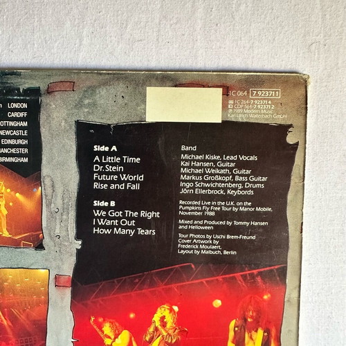 Helloween Live in the U.K vinyl like new, first Greek copy