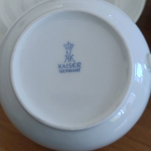 A.K.Kaizer Germany set of 4 luxury porcelain consommé bowls like new