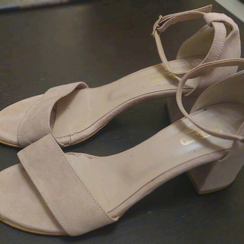 Dexim suede sandals beige pink like new, size 38