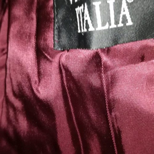Vittorio Italia leather women's jacket used, burgundy, size small
