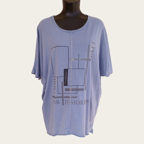 Plus Size Blouse Light Blue (3XL)