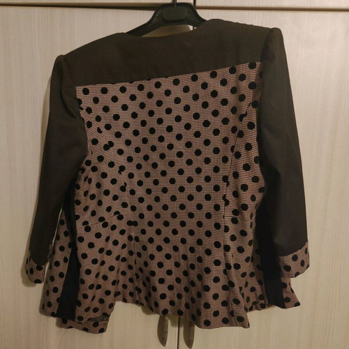 Vintage women's jacket with shoulder pads like new, brown, size M