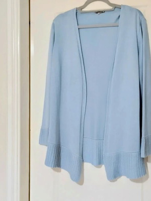 Knitted autumn baby blue cardigan, size M