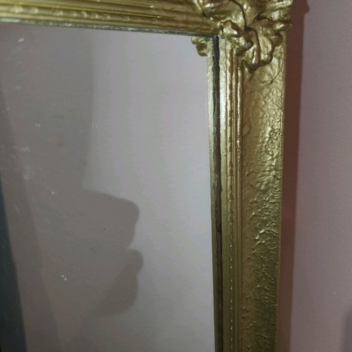 Wall mirror used with ornate gold antique frame