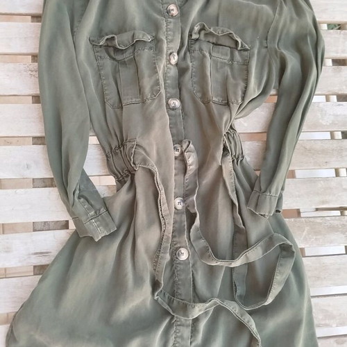 Zara short dress khaki like new, size M