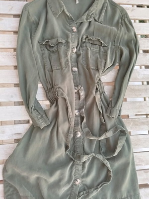 Zara short dress khaki like new, size M