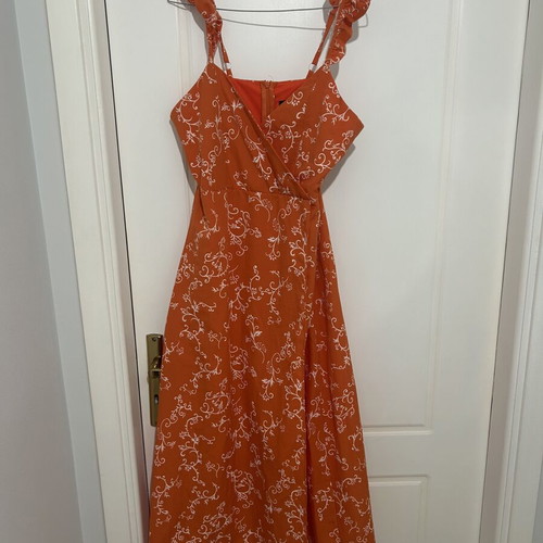 Trendyol dress like new, coral color, size L