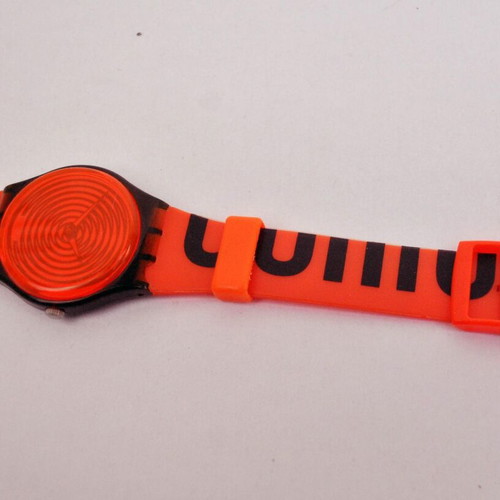 Swatch GM139 Conform vintage watch used, neon orange