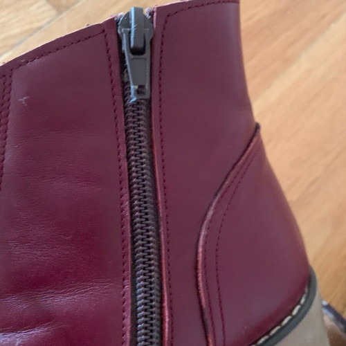 Silia D ankle leather boots like new, burgundy red, size 39