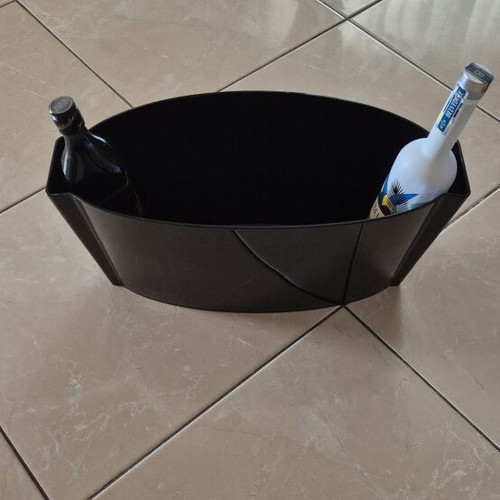 Professional black acrylic champagne bucket large 49cm new