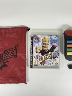 Buzz! World Quiz for PlayStation 3 used with two controllers and receiver