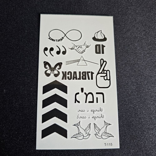 Σετ Tattoo T-115 καινούργιο, διάφορα σχέδια με εφαρμογή με νερό
