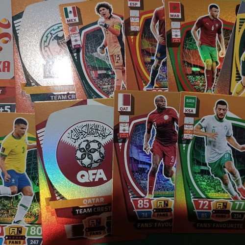 Panini Qatar 2022 cards used, pack of 21 pieces