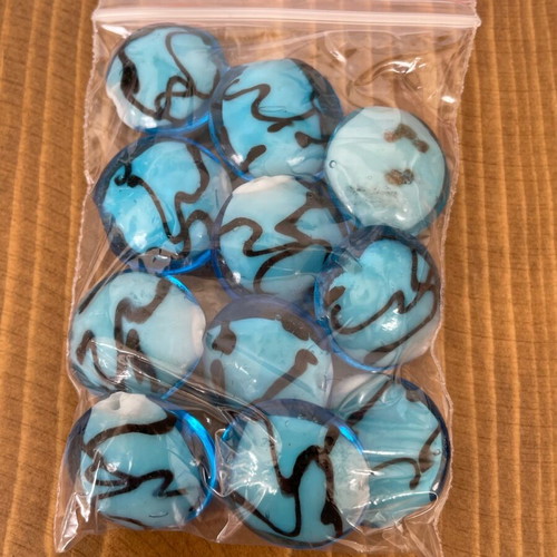 Glass beads like new, pack of 2 bags