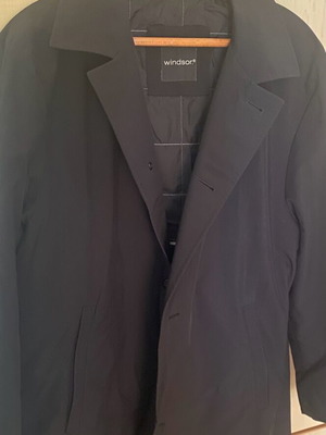 Windsor men's black trench coat like new, size XL