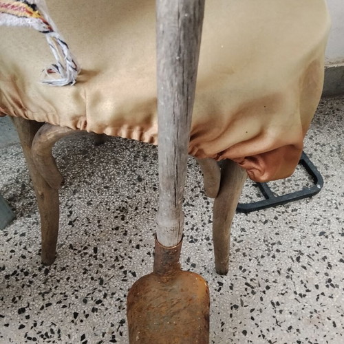 Retro metal shovel (sovat) for coal and ash