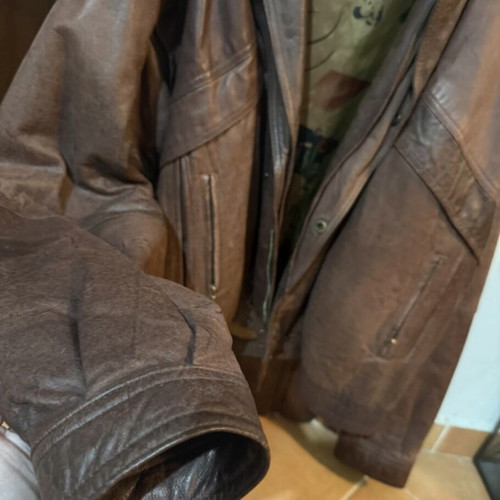 Leather jacket like new, genuine leather, size 58, unisex