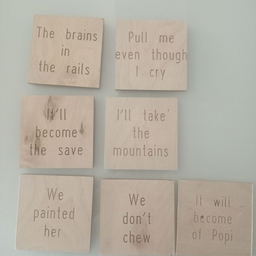 Wooden square coaster with engraving, made-to-order gift