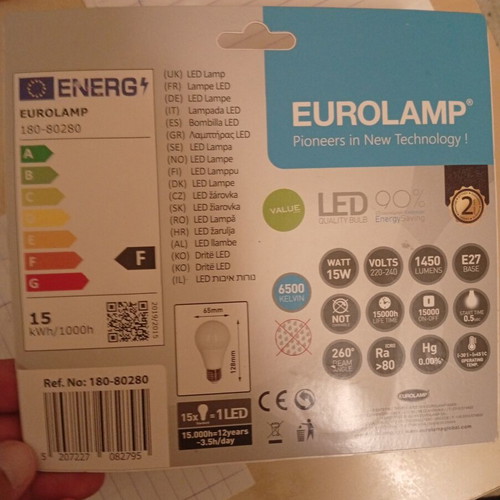 Eurolamp light bulbs new in packaging