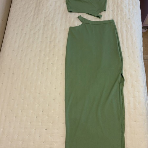 Shein green skirt and blouse set, like new