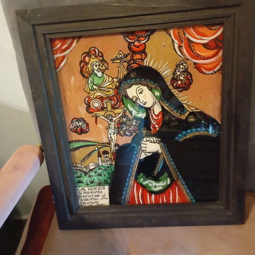 Religious icon like new, size 31x36 cm, gold and colors