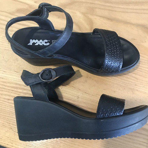 Imac Anatomical Leather Sandals Like New, Black, Size 36