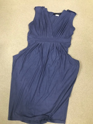 Polyxeni Kostetsou Athens midi dress blue croisé like new