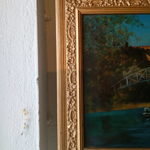 Oil painting on canvas used 59x35 from 1980