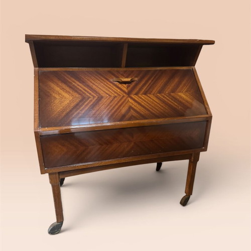 Vintage solid wood bar cabinet used