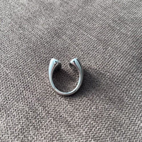 Steel ring with Mother of Pearl, statement design