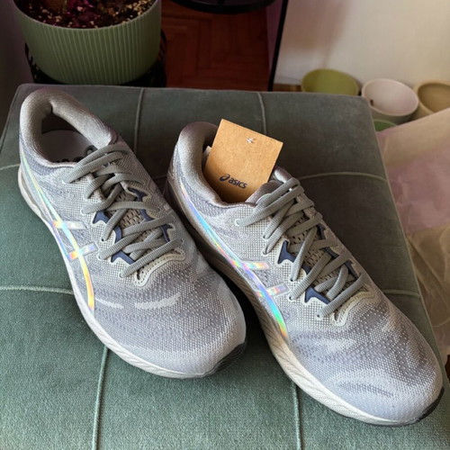 Αθλητικά παπούτσια ASICS GEL-NIMBUS 23 PLATINUM καινούργια, γκρι ασημί, μέγεθος 43,5