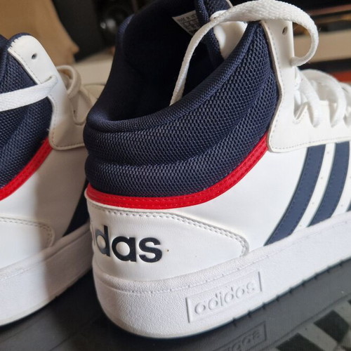 Adidas Hoops 3.0 men's sneakers like new, size 44.5, white and blue