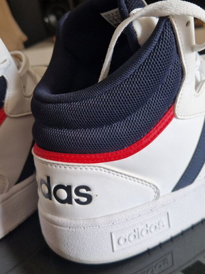 Adidas Hoops 3.0 men's sneakers like new, size 44.5, white and blue