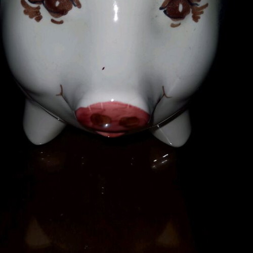 Ceramic pig vintage used decorative figurine