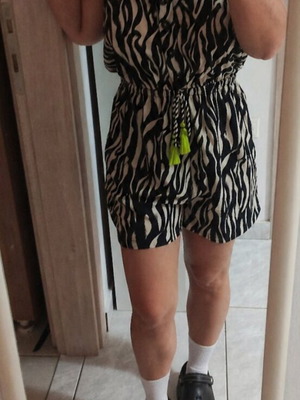 Zebra print playsuit like new, size M