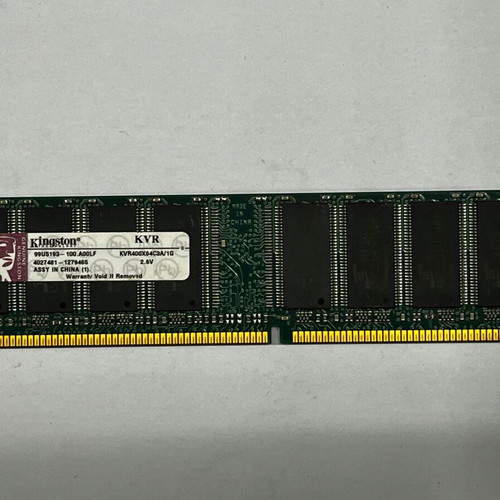 Kingston Ram Memory 1GB KVR400X64C3A/1G used DDR1 400MHz