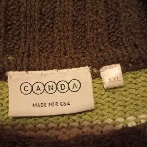 Turtleneck sweater used, multicolor, size XXL