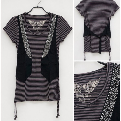Pepe Jeans women's short-sleeve t-shirt like new, purple, size S