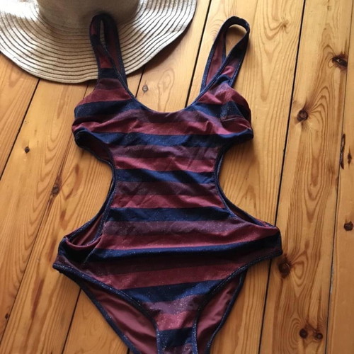 H&M one-piece swimsuit new, medium, iridescent multicolor