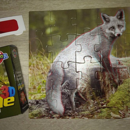 Junior Goodys puzzles Fox and Dolphins 3D like new, pack of 2